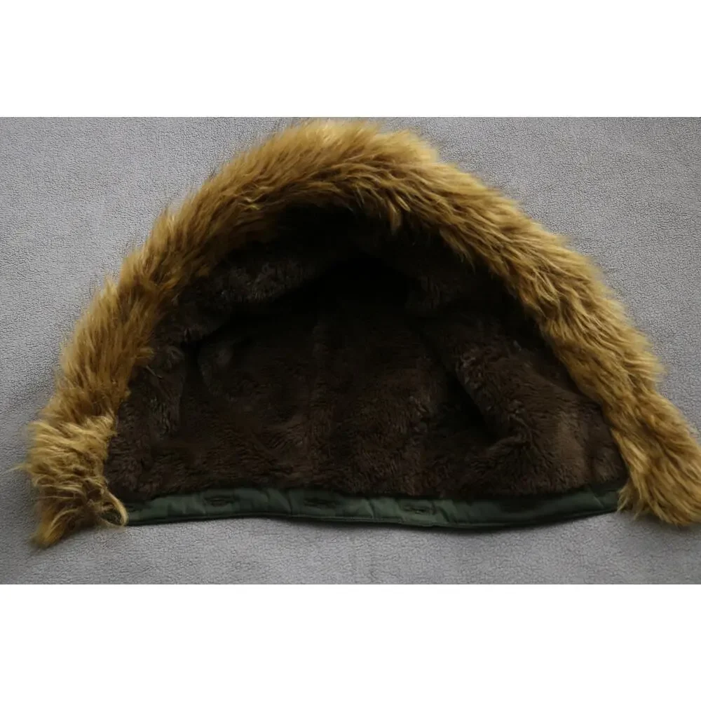 UNIVERSAL THREAD Winter Coat Women Large Green Chunky Cinched Waist Drawstring - Picture 16 of 16